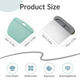 2-in-1 Stainless Steel Dough Scraper Set – Pastry & Bowl Scraper for Bread, Cake & Pizza Baking