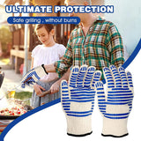 Anti-Scald Heat-Resistant Silicone Gloves – Thick Five-Finger Non-Slip Baking & BBQ Gloves