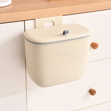 Plastic Wall-Mounted Trash Can with Sliding Lid – Hanging Garbage Bin for Bathroom, Kitchen & Cabinet Door