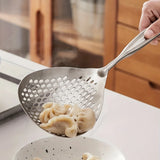 201 Stainless Steel Kitchen Strainer – Cooking Colander with Wood Handle