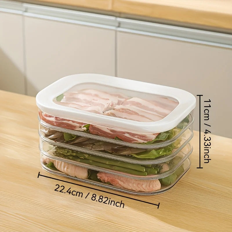 Meat Storage Container for Fridge – Stackable Cold Cuts & Meal Prep Storage with Clear Lids