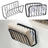 Stainless Steel Sponge Holder for Kitchen Sink – Suction Cup Wall-Mounted Caddy