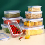 Sealed Rectangular Refrigerator Storage Box with Lid – Plastic Crisper Microwave Lunch Box