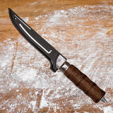 Damascus Boning Chef Knife – 10Cr15MoV Steel Kitchen Knife with Solid Wood Handle