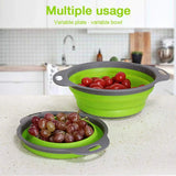 Foldable Silicone Drain Basket – Collapsible Fruit & Vegetable Washing Colander