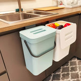 Food Waste Basket Bin for Kitchen – Small Countertop Compost Bin with Lid & Wall-Mounted Design