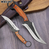 WXCOO Hand-Forged Kitchen Cleaver – Multifunctional Boning, BBQ & Fruit Slicing Knife with Sheath