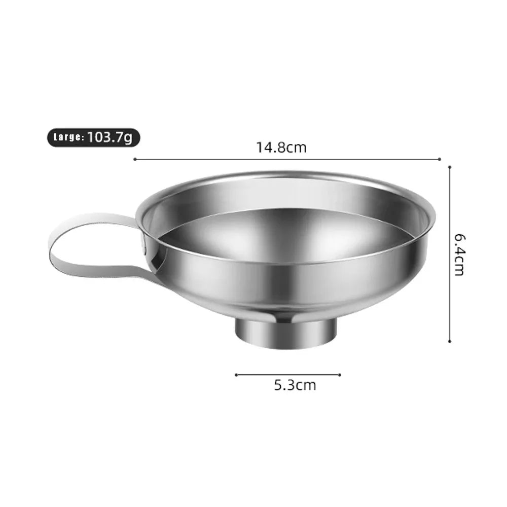 Premium Stainless Steel Kitchen Funnel Wide Mouth for Canning, Jam & Liquid Pouring