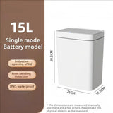 White Touchless 15L Smart Sensor Trash Can – Automatic Bagging Electronic Bathroom Garbage Bin