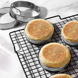 2PCS Stainless Steel Double Rolled Tart Rings – Baking Circle Molds for Fruit Pie, Cake & Cookies