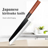 Baovim Japanese Kiritsuke Chef Knife – 8 Inch Gyuto Knife with Octagon Wooden Handle