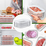 Meat Storage Container for Fridge – Stackable Cold Cuts & Meal Prep Storage with Clear Lids