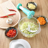 Manual Press Garlic Paste Processor – Multifunctional Vegetable Slicer & Household Meat Grinder
