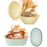 Foldable Silicone Sourdough Proofing Basket – Non-Stick Collapsible Baking Bowl Kit