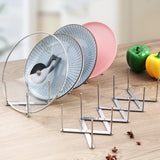 Retractable Pot Lid & Plate Rack – Foldable Stainless Steel Kitchen Organizer