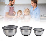Stainless Steel Mixing Bowls with Lids & Graters – Kitchen Storage Set