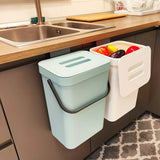 Space-Saving Quiet-Close Trash Can - 3/5L, Eco-Friendly Sealed Bin For Kitchen & Office, No Electricity Needed