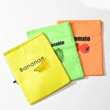 Insulated Fresh-Keeper Drawstring Bag – Reusable Vegetable & Fruit Storage Organizer