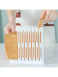 Adjustable Bread Slicer Guide – Foldable Plastic Cutter for Homemade Bread