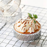 Perforated Stainless Steel Tart Rings – 6PCS/12PCS Round Cake & French Dessert Molds