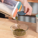 Kitchen Cereal Storage Box – 4-Grid Sealed Food Container for Grains & Pasta