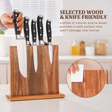 Acacia Wood Magnetic Knife Block – Strong Magnet Knife Holder Stand