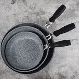 Durable Stone Frying Wok Pan – Non-Stick Ceramic Cookware for Gas & Induction