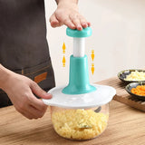Manual Press Garlic Paste Processor – Multifunctional Vegetable Slicer & Household Meat Grinder