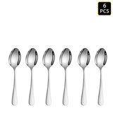 Silver Stainless Steel Cutlery Set – 1010 Round Handle Knife, Fork & Spoon (4/6/16/24pcs)