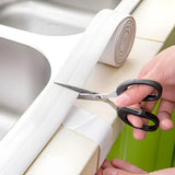 Waterproof Sealing Tape Strips, PVC Self-Adhesive Mold-Proof Caulk for Bathroom & Kitchen