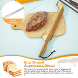 Wooden Bow Bread Cutter – Serrated Sourdough & Bagel Knife with Detachable Blade