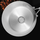 316 Stainless Steel Wok Frying Pan – Uncoated Non-Stick Cookware for Gas & Induction