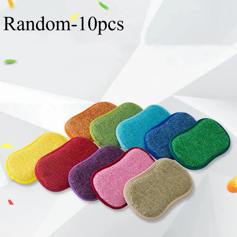 Non-Scratch Microfiber Scrub Sponges – Dish & Pot Cleaning Gadgets