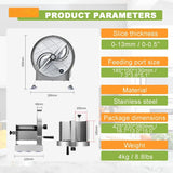 Replace Blades for Commercial Vegetable & Fruit Slicer – Stainless Steel Adjustable 0-0.5''