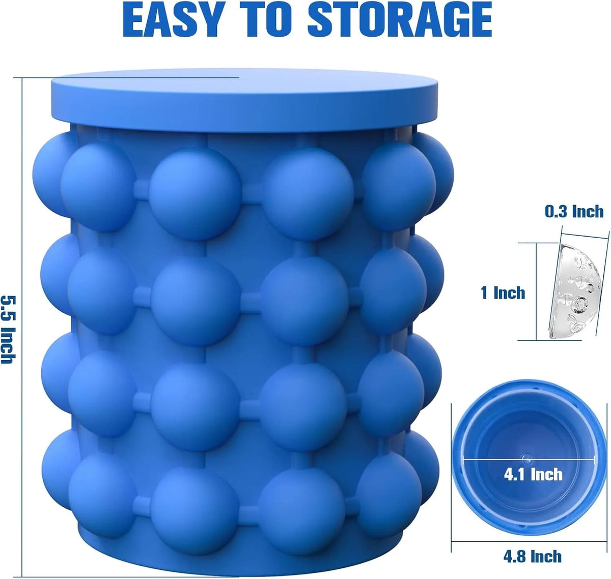 Portable Ice Cube Maker & Wine Cooler – Silicone Ice Bucket for Whiskey, Beer & Drinks