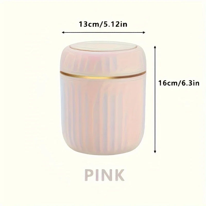 Mini Desktop Trash Can with Lid – Small Garbage Waste Bin Organizer for Office & Bedroom
