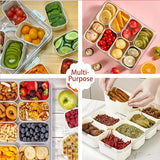 4-Grid / 8-Grid Snack Box Container – Portable Travel Charcuterie Board with Lid