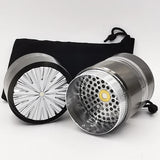 55MM Toothless Manual Metal Herb Grinder – Large Capacity Spice Crusher with Transparent Screen