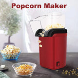 HOMEFISH Mini Electric Popcorn Machine – Fully Automatic Air Popper for Home