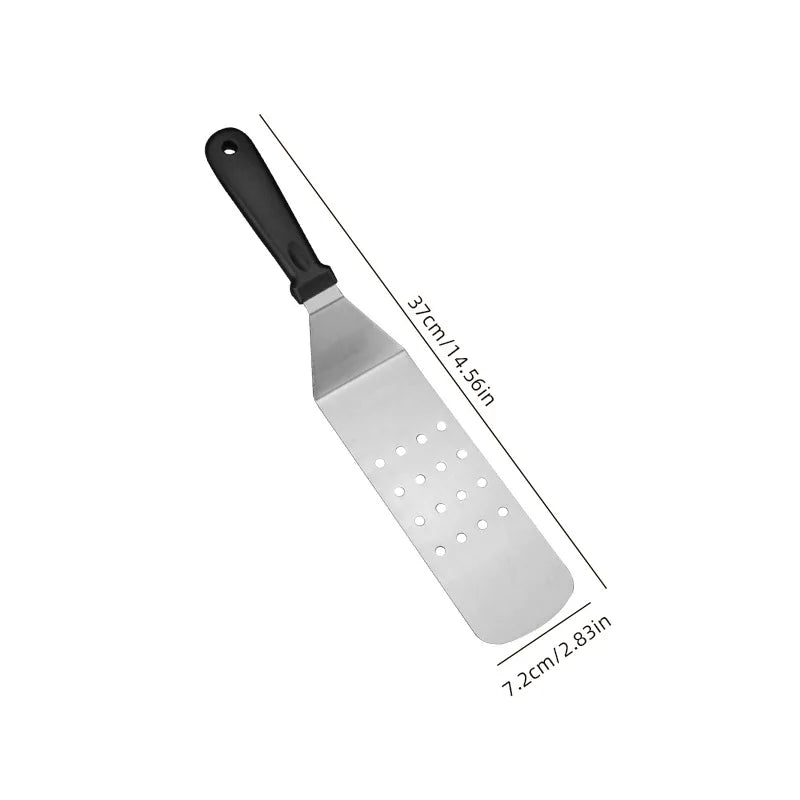 Stainless Steel Cooking Scraper Spatula – Heavy-Duty BBQ & Griddle Turner
