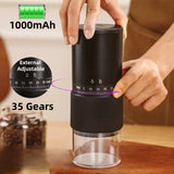 Portable Electric Coffee Bean Grinder – Rechargeable 1000mAh with 30 Adjustable Grind Levels