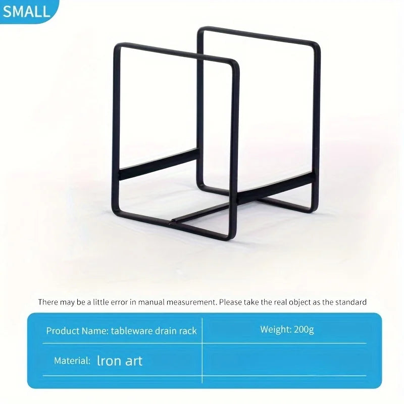 Metal Kitchen Dish Storage Rack – Countertop Plate & Dinnerware Drain Rack