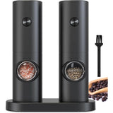 2-Pcs Electric Salt & Pepper Grinder Set – Battery Powered with Adjustable Coarseness