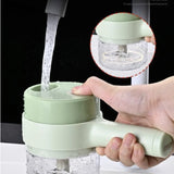 4-in-1 Electric Vegetable Cutter Set – Wireless Garlic Masher, Food Chopper & Meat Grinder