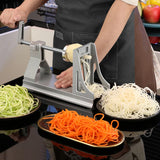 Metal Vegetable Spiralizer – 3-Blade Potato, Carrot & Zucchini Slicer