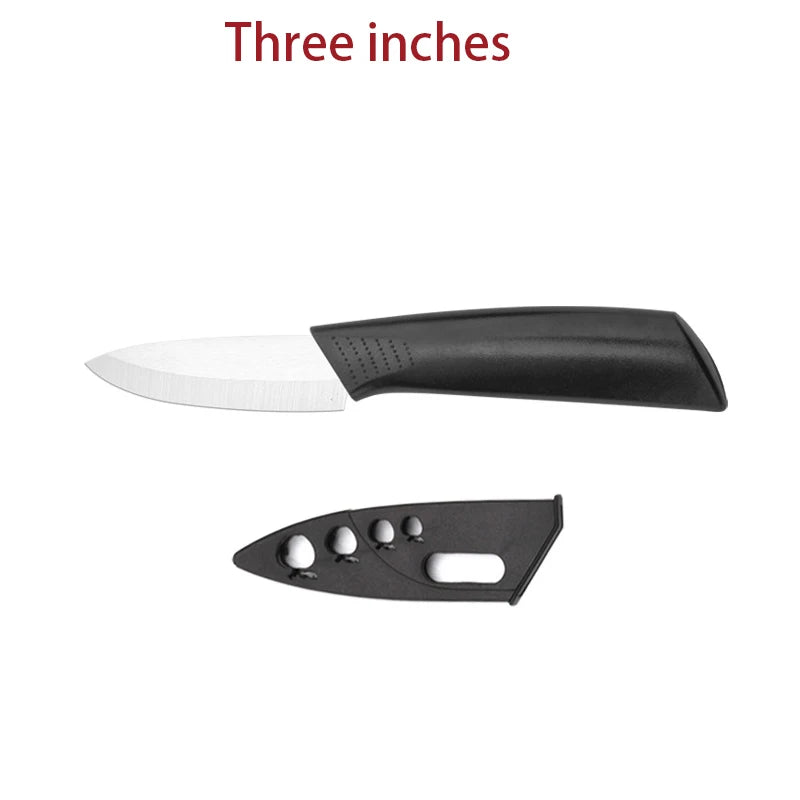 Ceramic Fruit Knife with Protective Cover – 3/4/5 Inch Rust-Free Portable Kitchen Knife