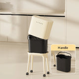 No-Bend High-Leg Trash Can – Press-to-Open Lid, Large Capacity Oval Bin