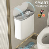 14L Smart Sensor Trash Can Wall Mounted – Waterproof Touchless Waste Bin for Bathroom & Kitchen