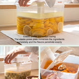 4/5L Pickle Jar with Press Plate – Leakproof Kitchen Storage Container for Kimchi, Gherkins, and Olives