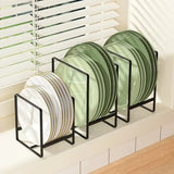 Metal Kitchen Dish Storage Rack – Countertop Plate & Dinnerware Drain Rack